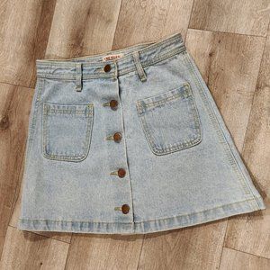 Denim Button Down Skirt
